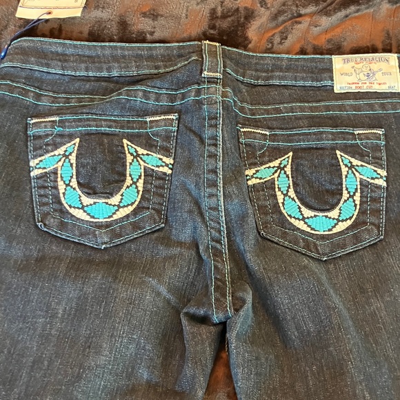True Religion Diamond Turo Blue Boot Cut Jeans - Picture 4 of 4